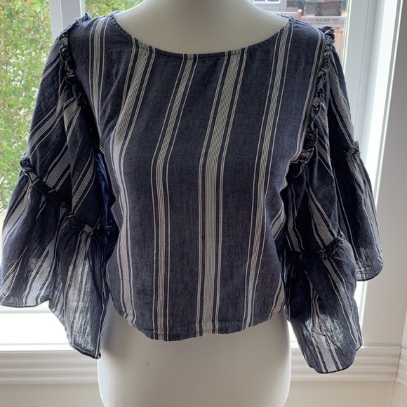 Stripped Boho Flowy shirt - Picture 1 of 5